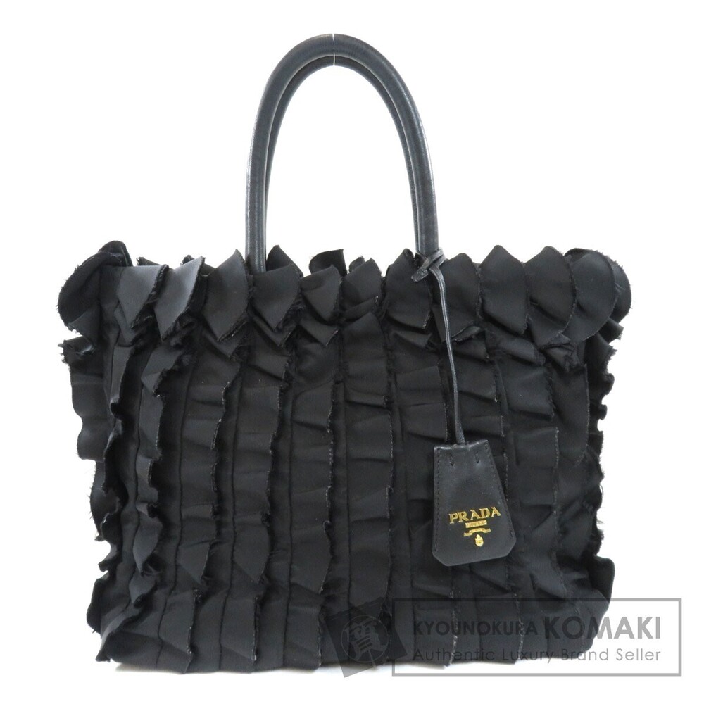 Prada Tessuto Ruffle Tote bag black - Picture 1 of 11